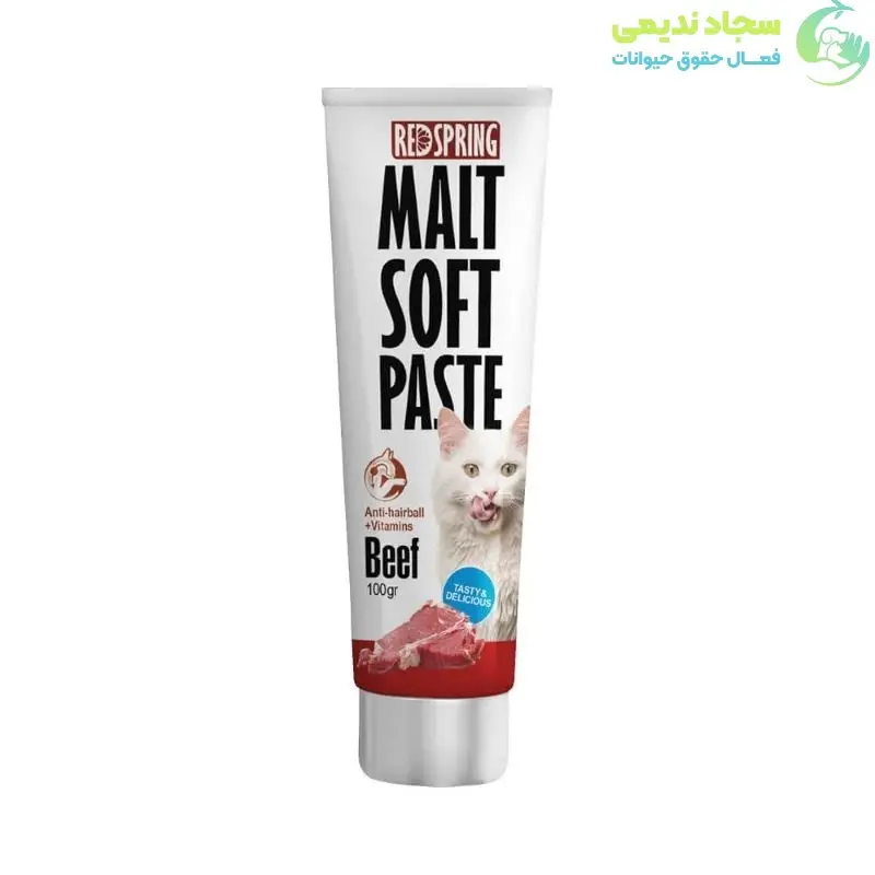red-spring-product خمیر مالت گربه رد اسپرینگ طعم گوشت گوساله