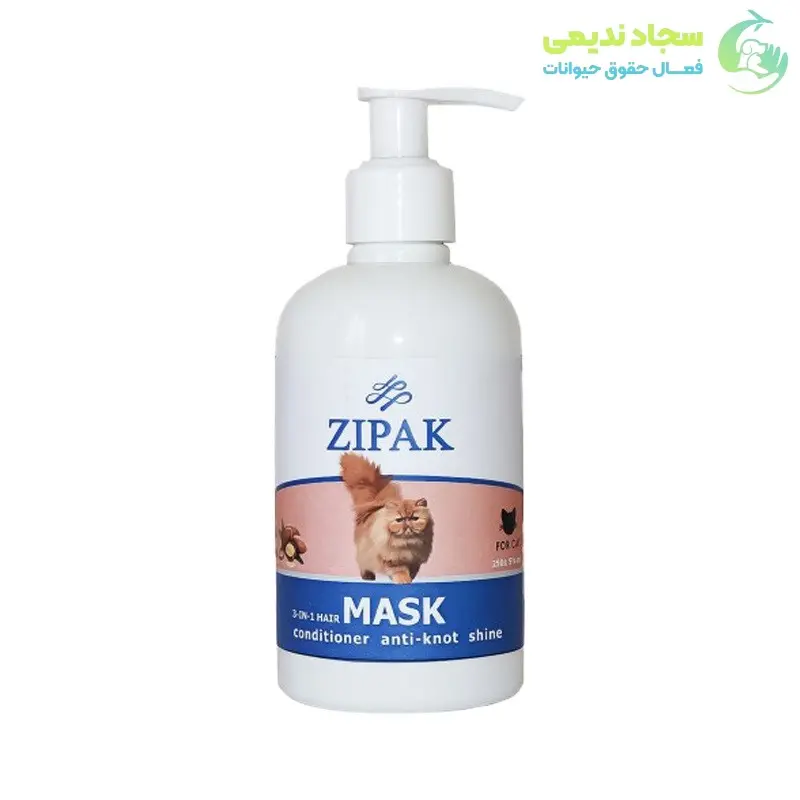 acbde32f6e7546e496ee7e91ae3c3d61 ماسک مو گربه ضد گره گربه زیپک